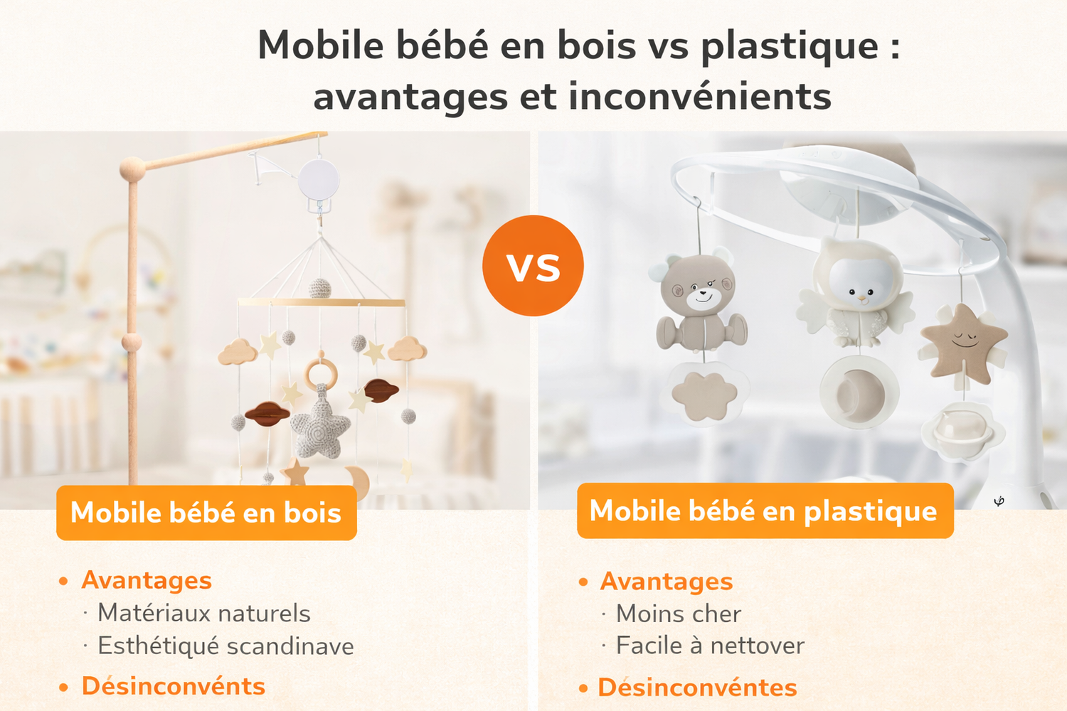 Mobile Bébé en Bois vs Plastique : Comparatif Complet (Avantages &amp; Inconvénients)