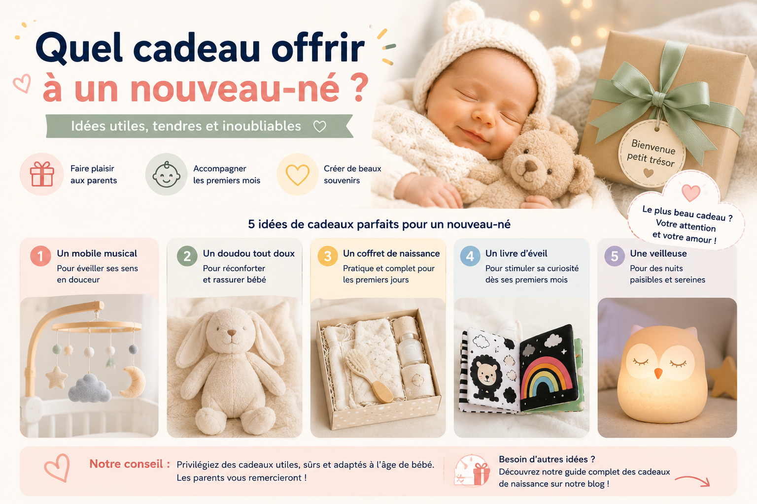 Quel Cadeau Offrir à un Nouveau-Né 
