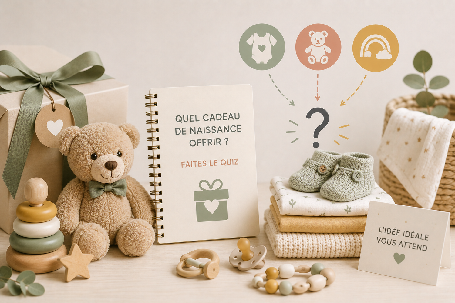 Quel cadeau bébé offrir ? Faites le quiz et trouvez le bon cadeau
