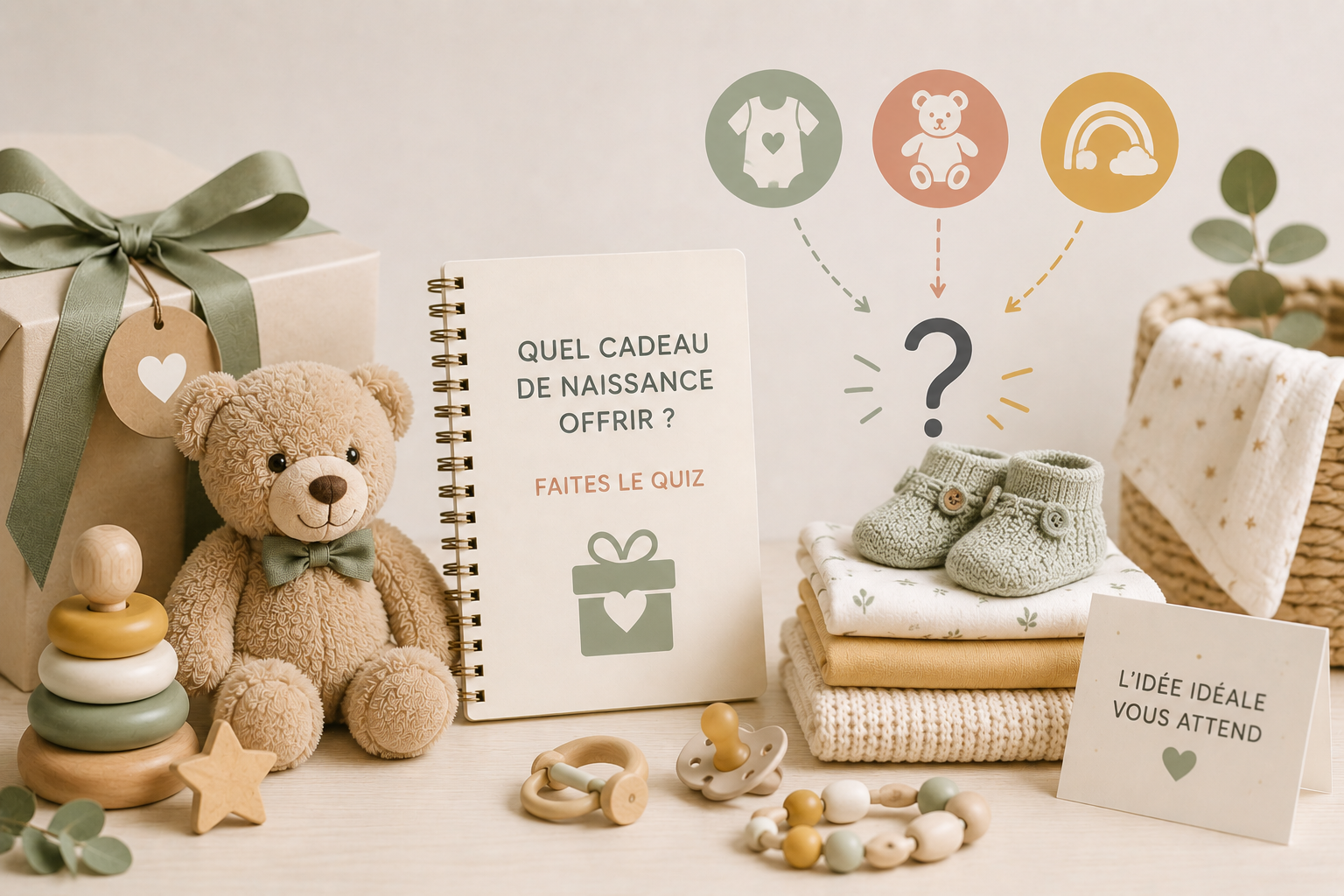 Quel cadeau bébé offrir ? Faites le quiz et trouvez le bon cadeau