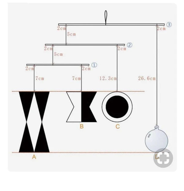 Mobile Montessori Munari - Noir et Blanc
